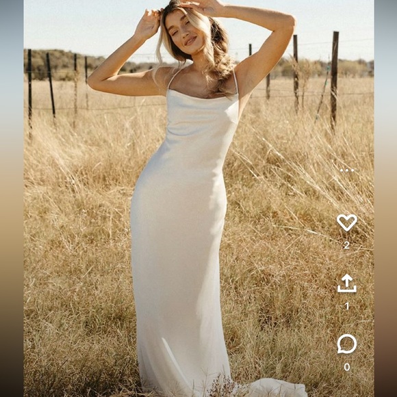 Anna Be’s “The Label” Satin Wedding Dress - Picture 1 of 6